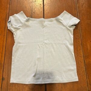 Hollister Light Blue Off-Shoulder Top